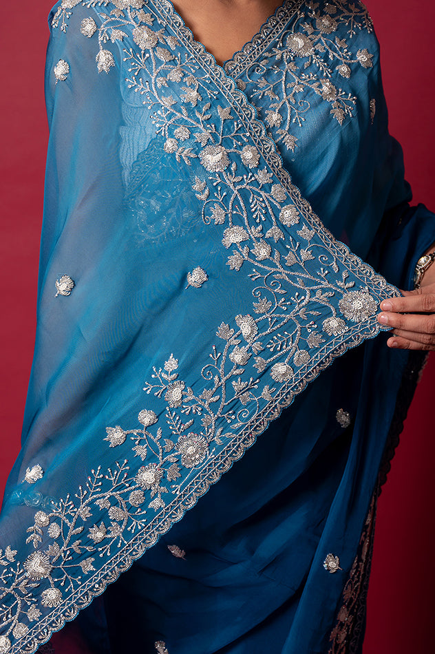 Cocktail Aegean Saree