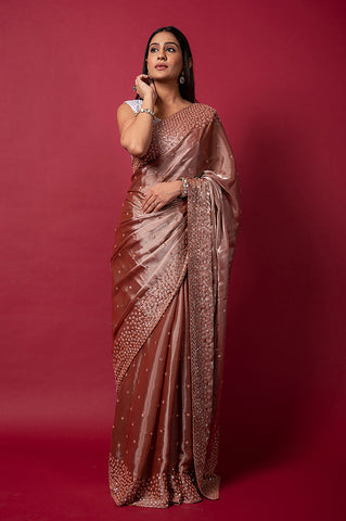 Cocktail Cinnaber Saree