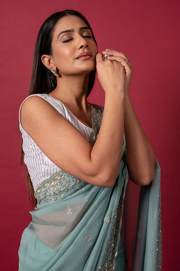 Cocktail Mint 032 Saree