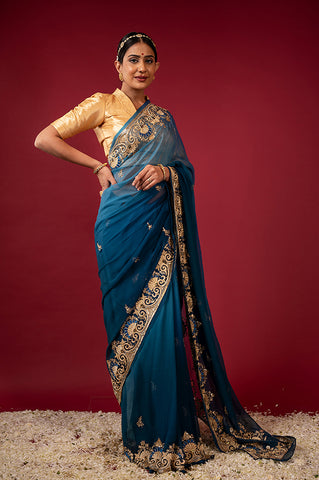 Pure Chiffon Work Saree