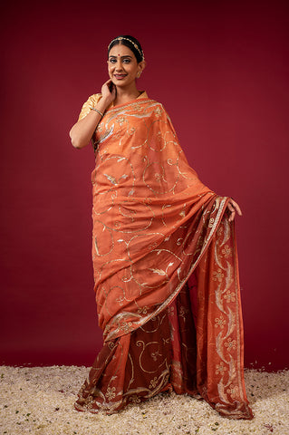 Pure Chiffon Work Saree