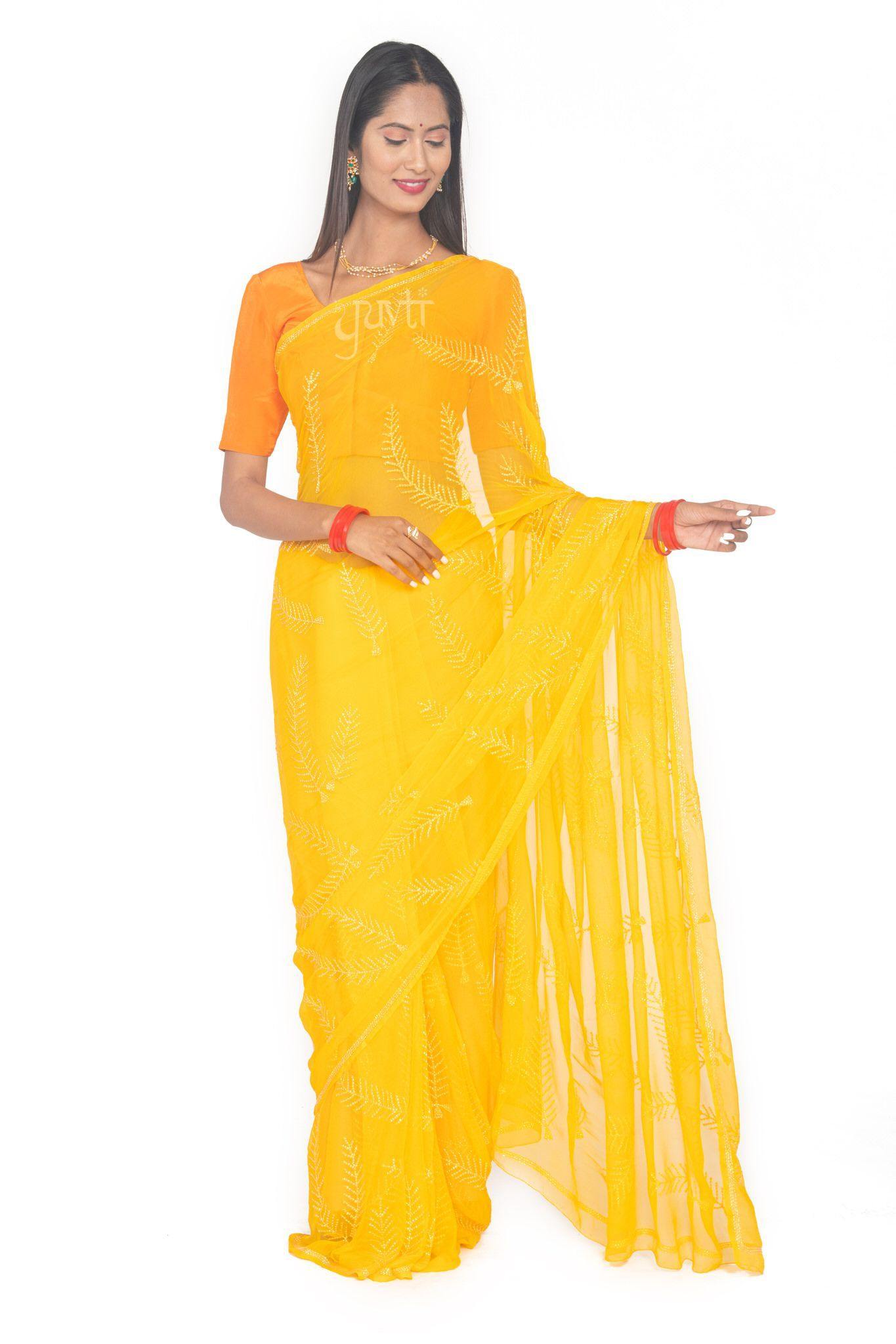 Katori Viscose Chiffon Work Saree - Yuvti