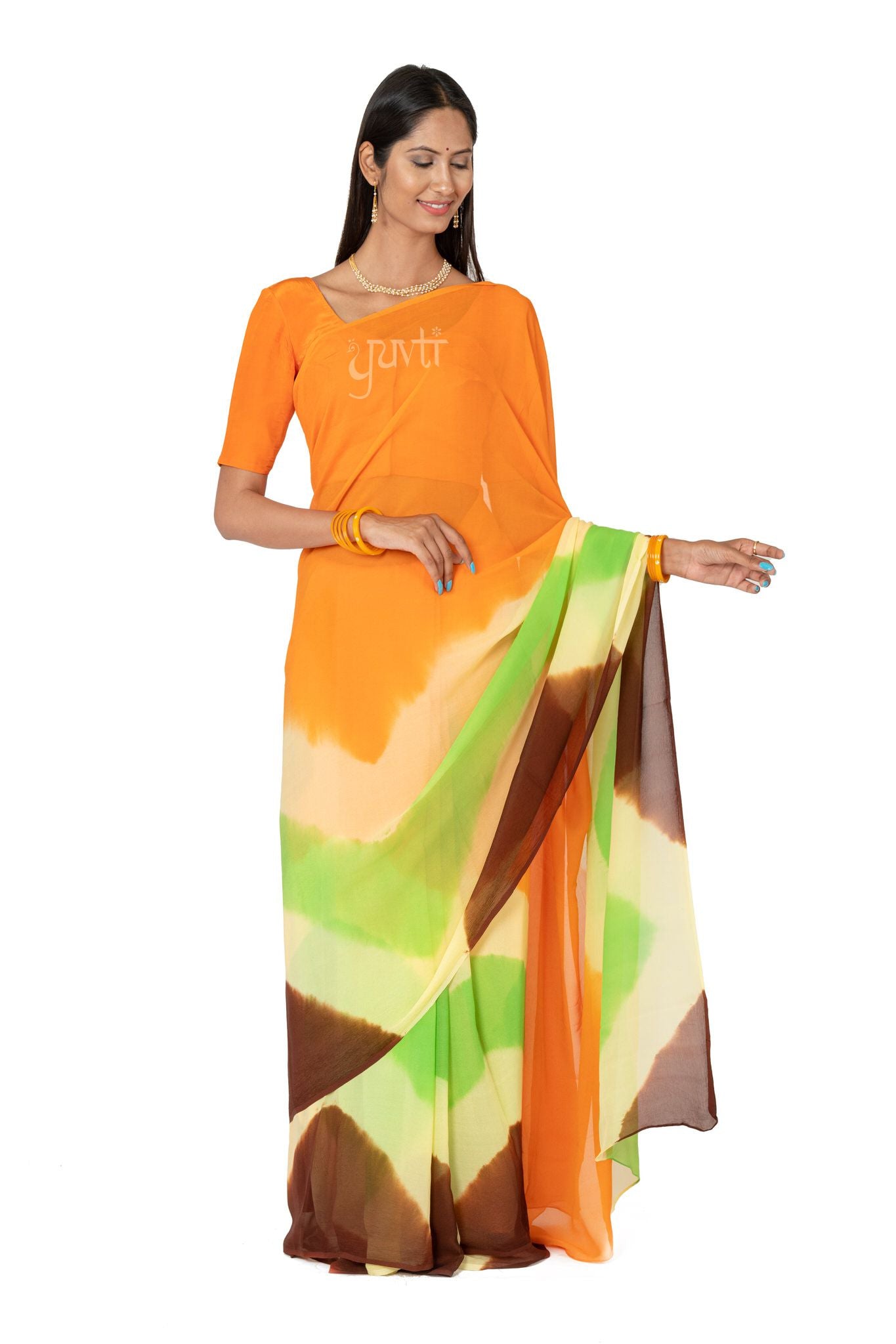 Shaded Pure Chiffon Saree