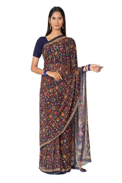 Digital Print Georgette Saree - Yuvti