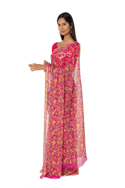 Printed Viscose Chiffon Saree - Yuvti