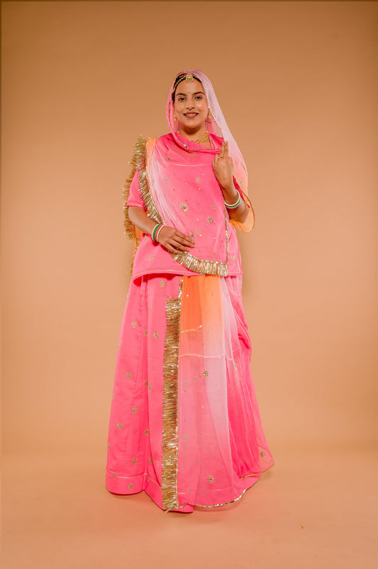 Aari Resham & Sequins Pink Suit