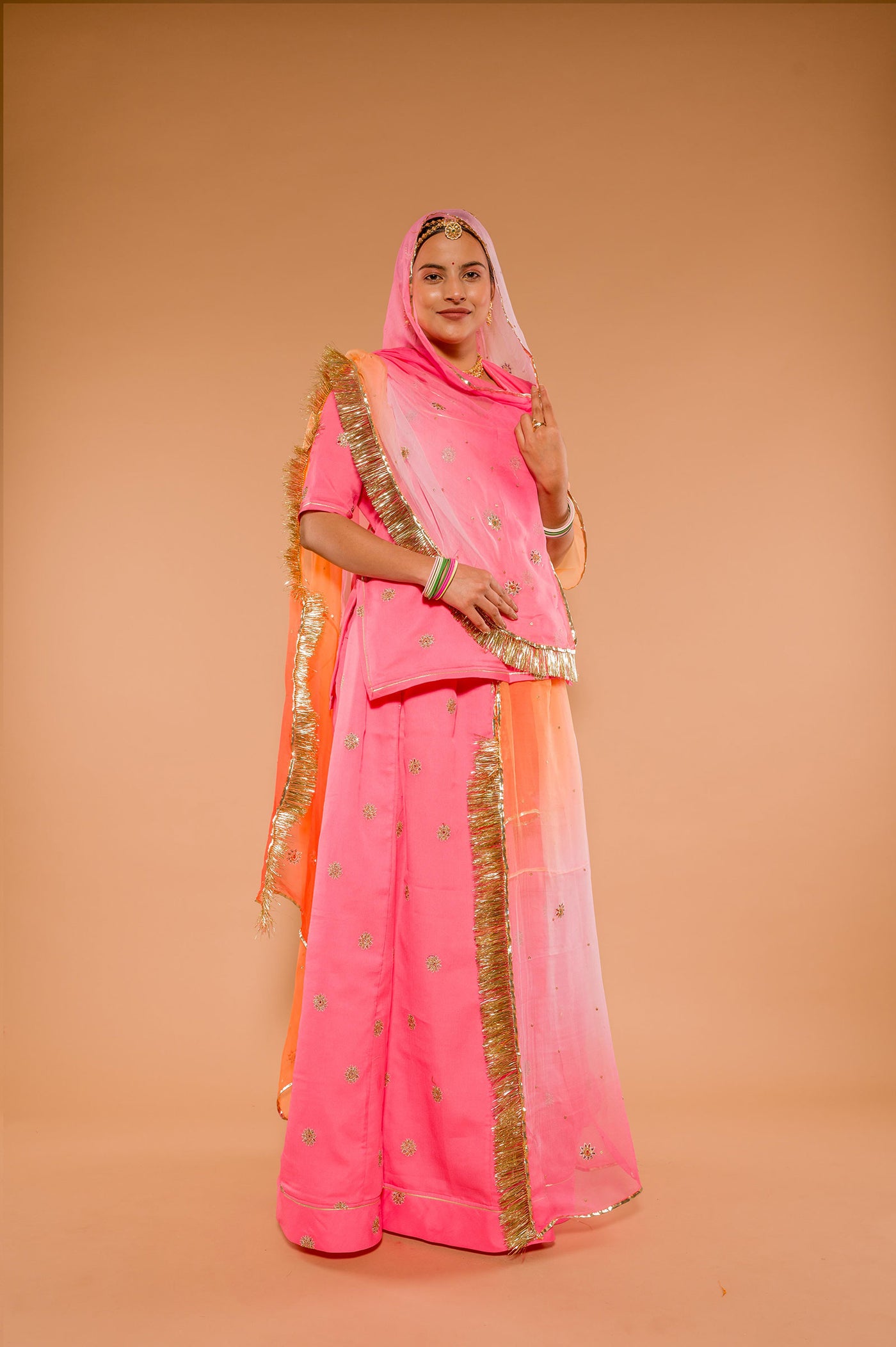 Aari Resham & Sequins Pink Suit