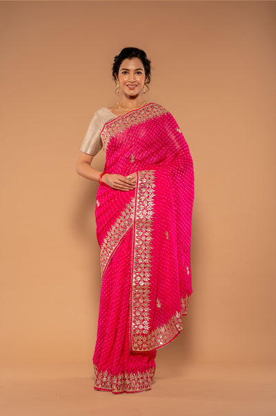 Gota Patti Leheriya Saree